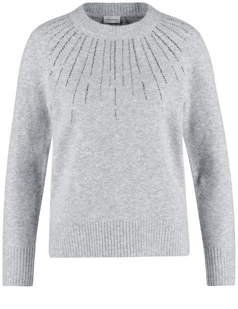 Strickpullover mit Ziersteinchen