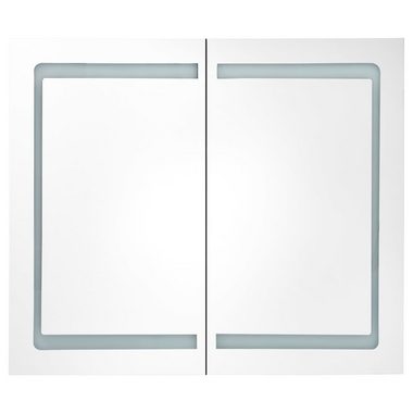 vidaXL Badezimmerspiegelschrank LED-Spiegelschrank fürs Bad Betongrau 80x12x68 cm (1-St)