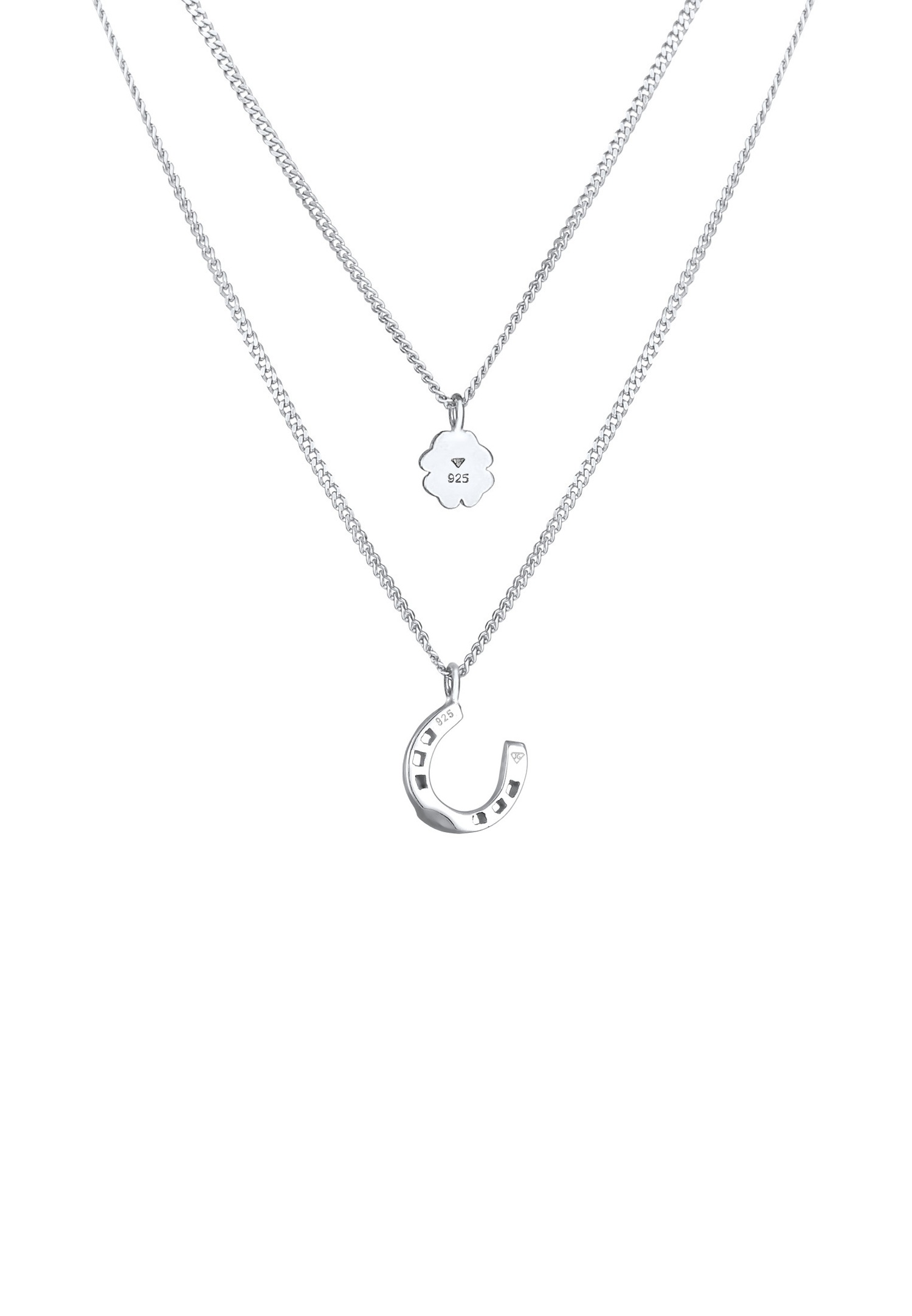 Privjesak Nenalina Potkova i Djetelina za dame, Talisman za sreću od 925 sterling srebra
