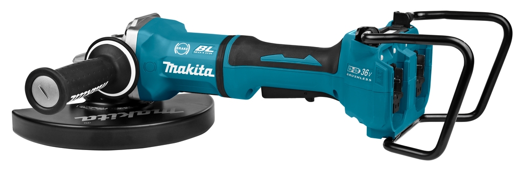 Makita DGA901ZKU1 Polizor unghiular 2 x 18V 230 mm cu transmițător AWS, fără baterii și încărcător