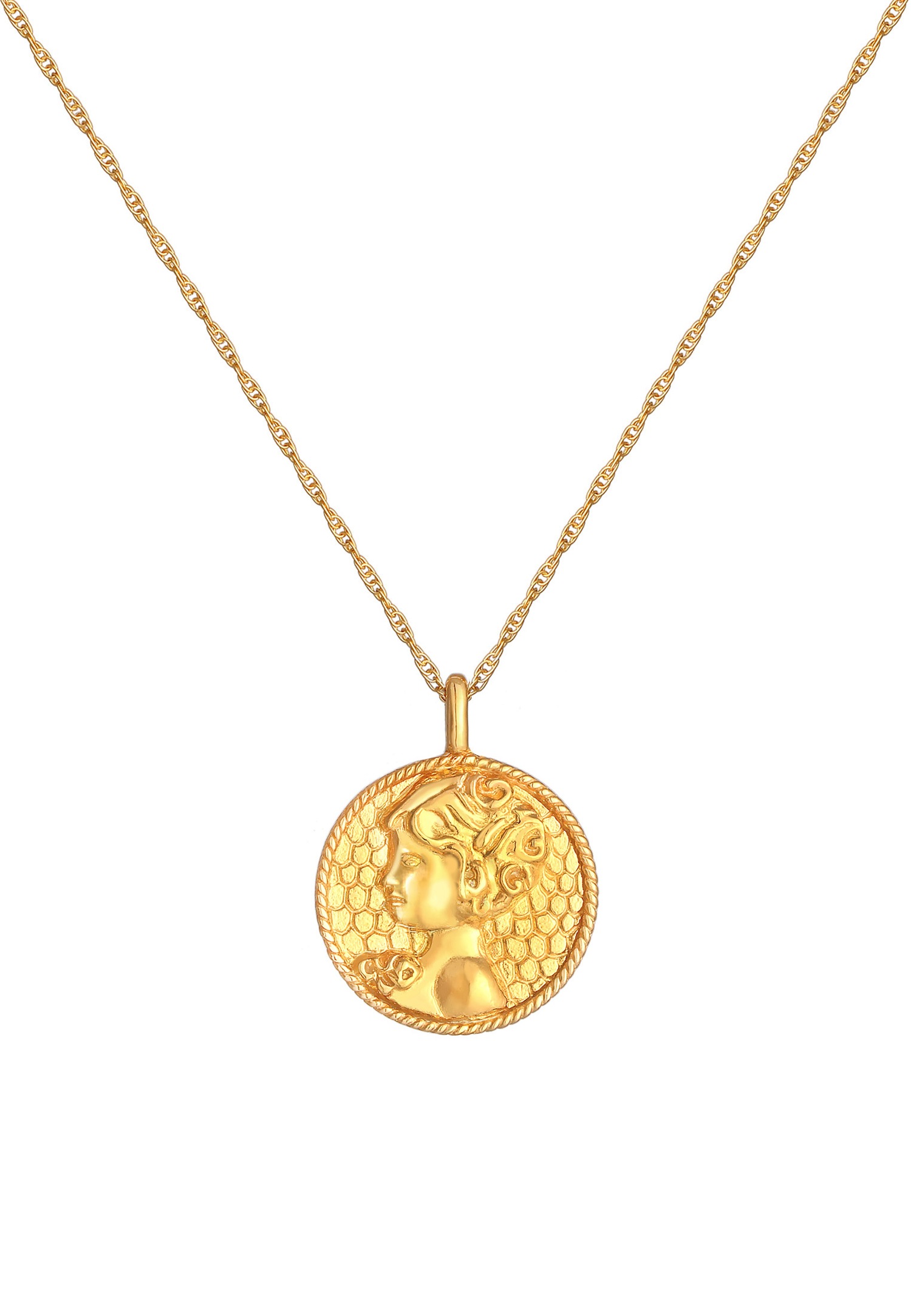 Elli Djevica Zodijački novčić za dame Astro Trend Antique od 925 sterling srebra