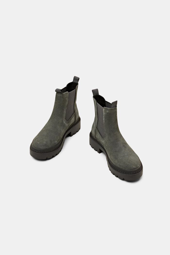 Boots aus echtem Veloursleder