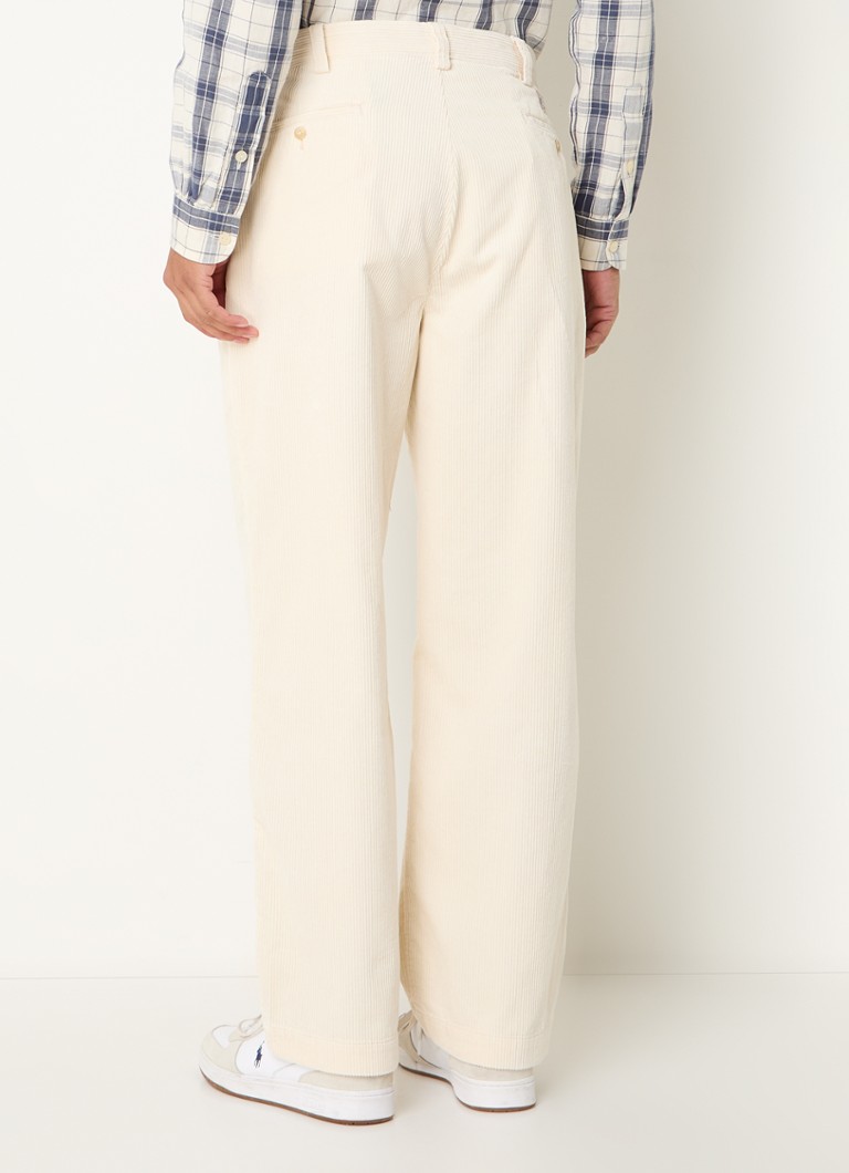 Pantaloni chino din catifea reiată cu croială dreaptă și buzunare laterale Ralph Lauren