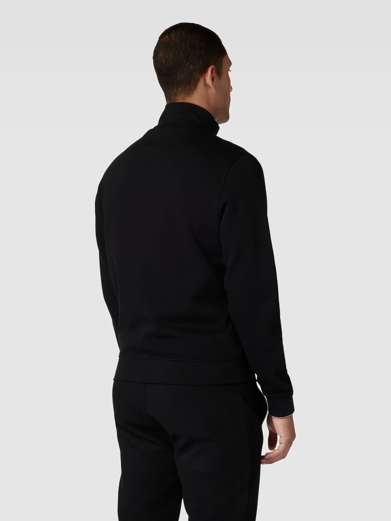 Sweatjacke mit Stehkragen in schwarz