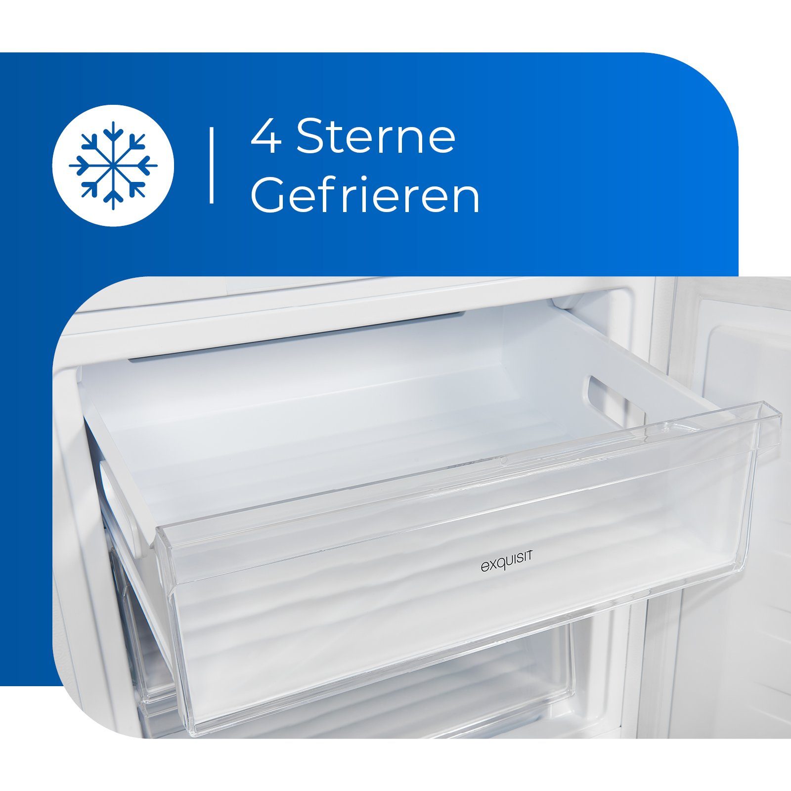 exquisit Gefrierschrank UGS105-FE-010F, 82.3 cm hoch, 59.5 cm breit