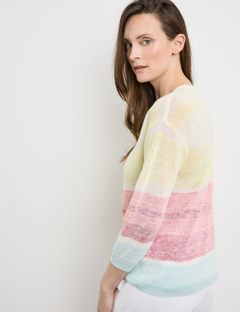 3/4 Arm Pullover mit Colourblocking