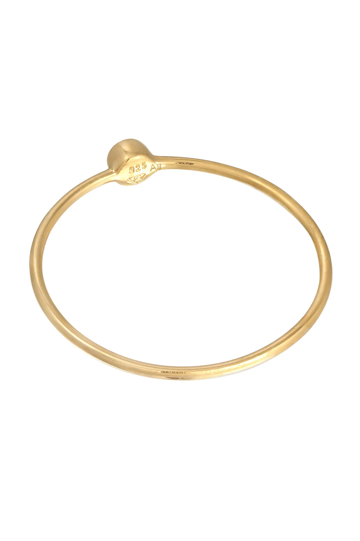 ELLI  Ring Stapelring Kristalle Solitär 925 Silber Vergoldet