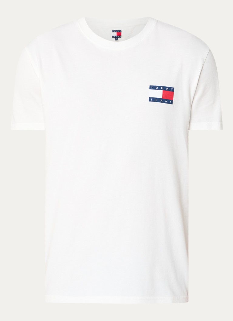 Koszulka Tommy Hilfiger z logo i nadrukiem na plecach.