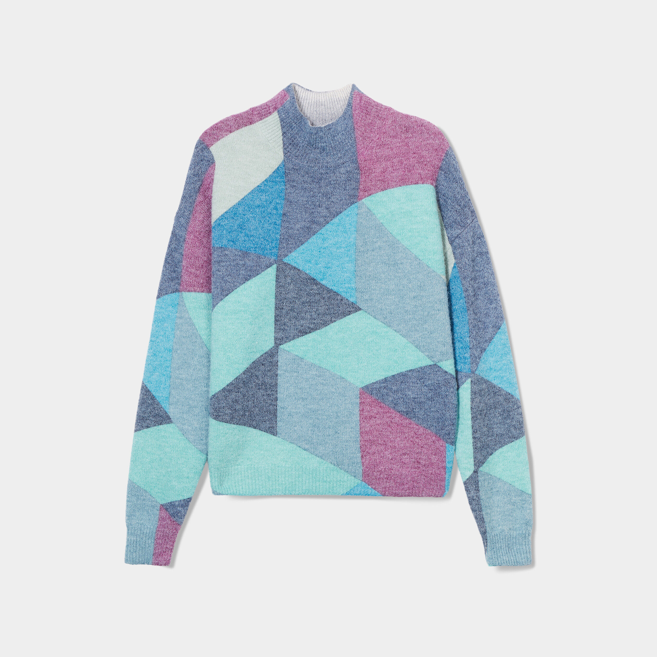 Pull col montant bleu femme | Cache Cache