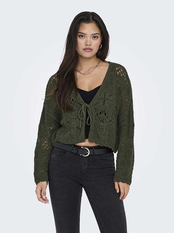 ONLY Cardigan in Dunkelgrün günstig kaufen