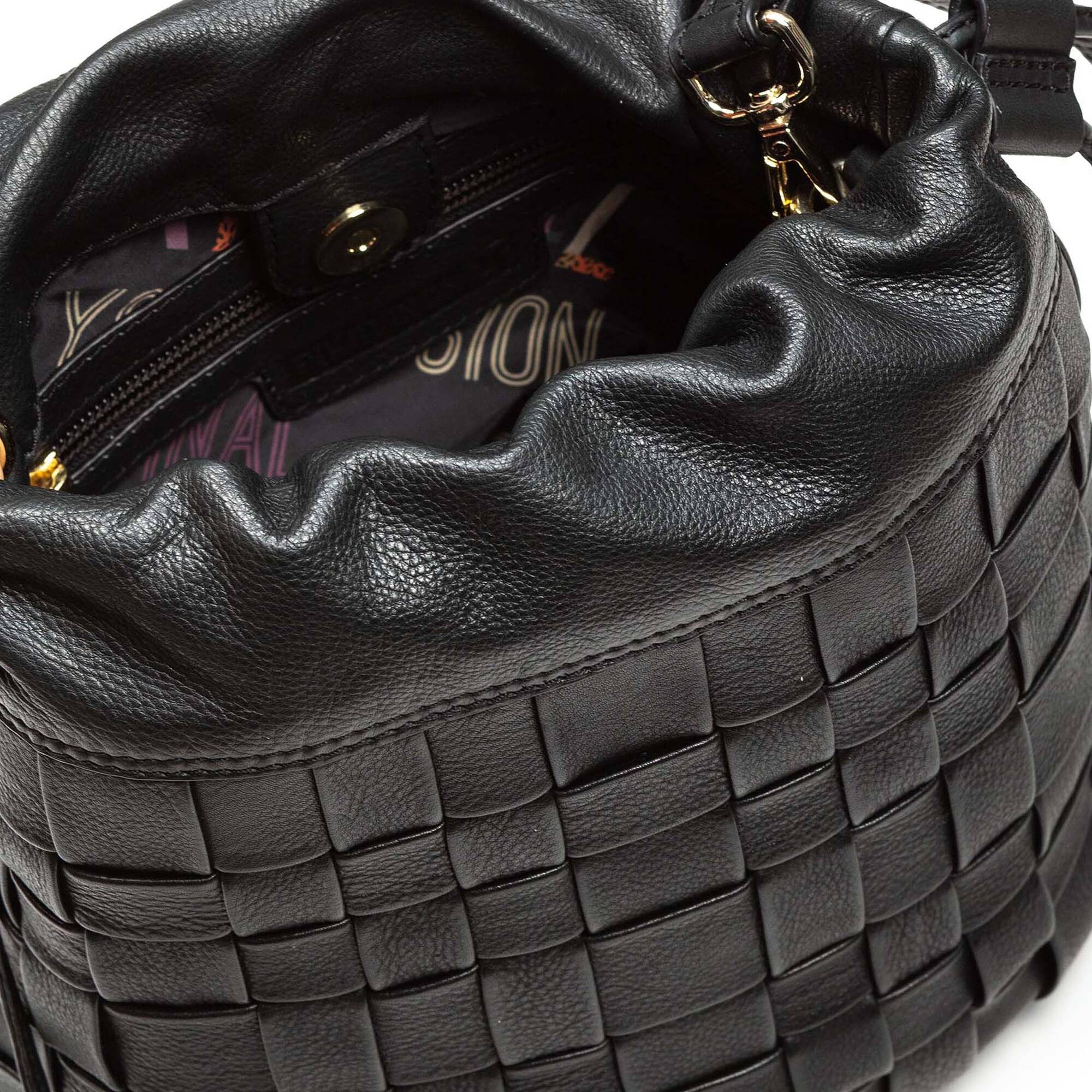 Damska torba typu bucket - CZARNA