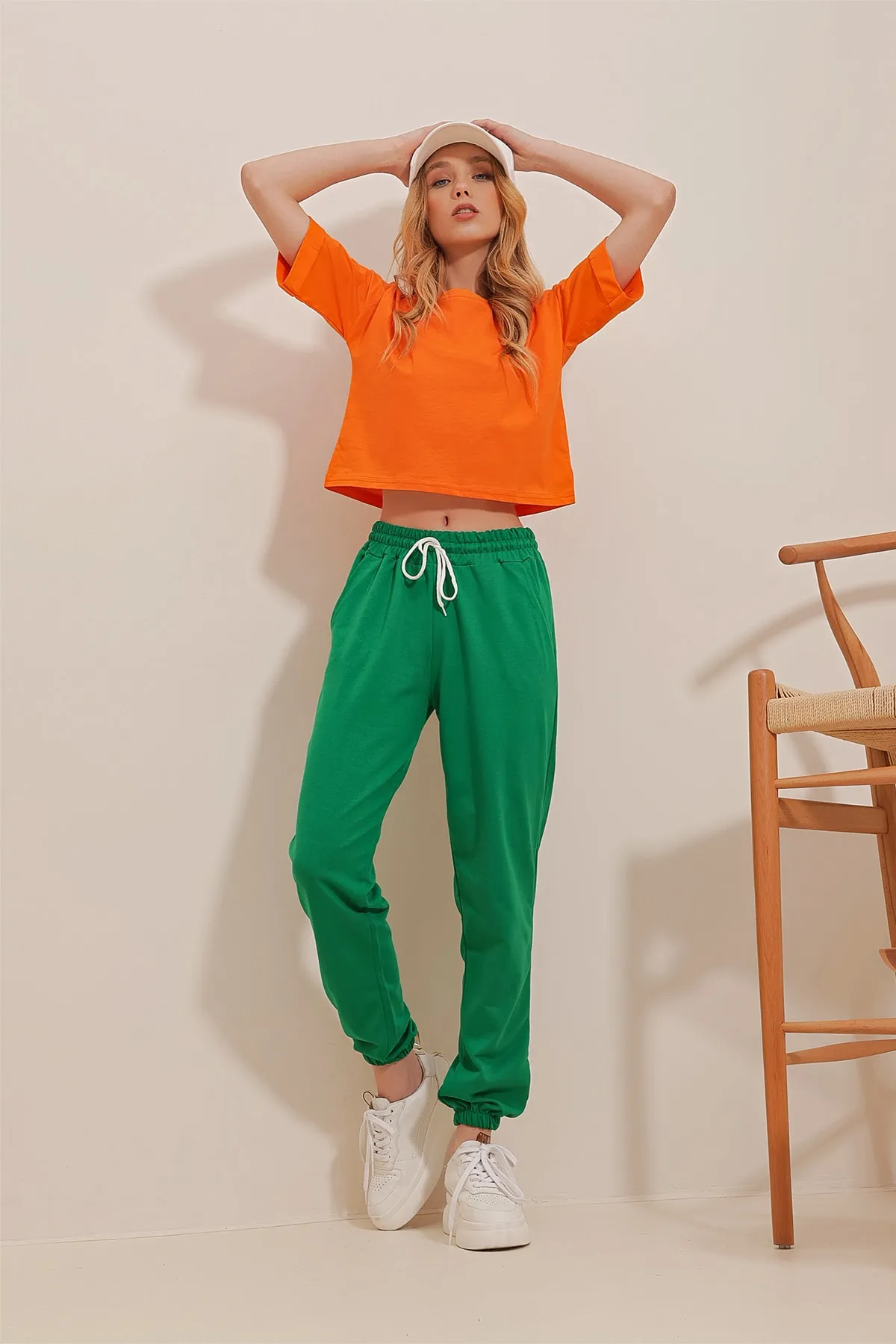 Trend Alaçatı Stili  Jogginghose - Grün - Jogger