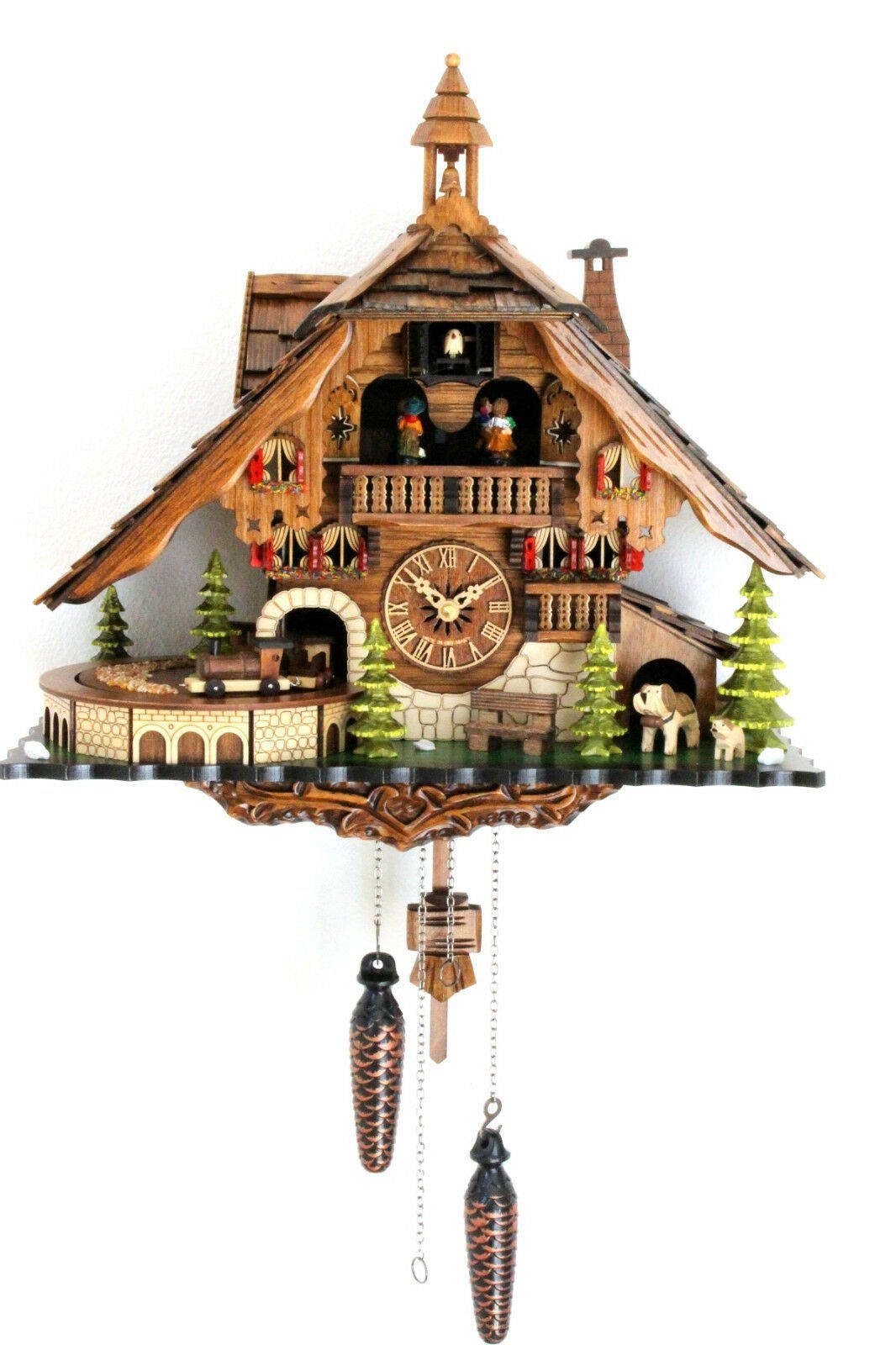 Clockvilla Hettich-Uhren Wanduhr Kuckucksuhr Schwarzwaldhaus Quarz