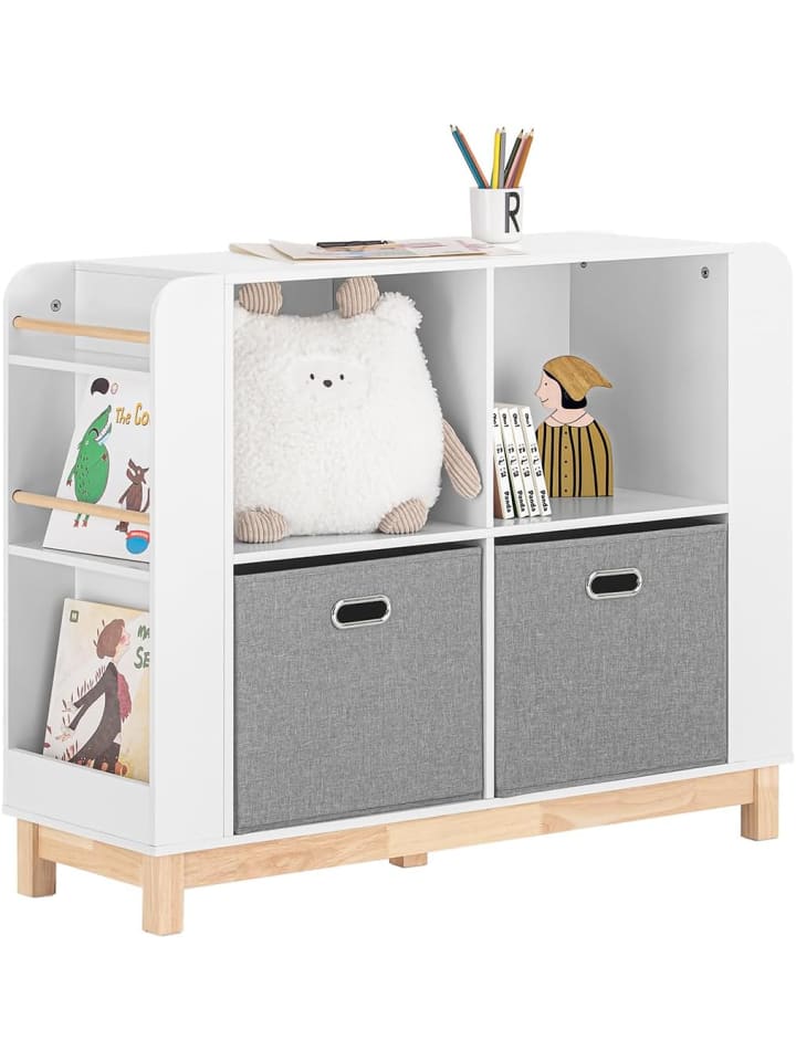 SoBuy Kinderregal in Weiß - (B)110 x (H)80 x (T)35cm günstig kaufen onesize
