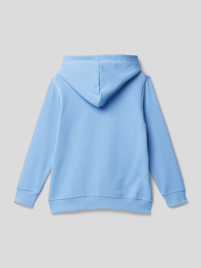 Hoodie mit Motiv-Print in blau
