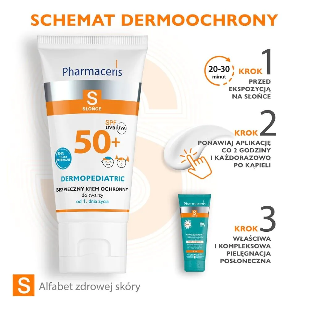 Pharmaceris S Safe заштитна крема за лице за децу SPF50+
