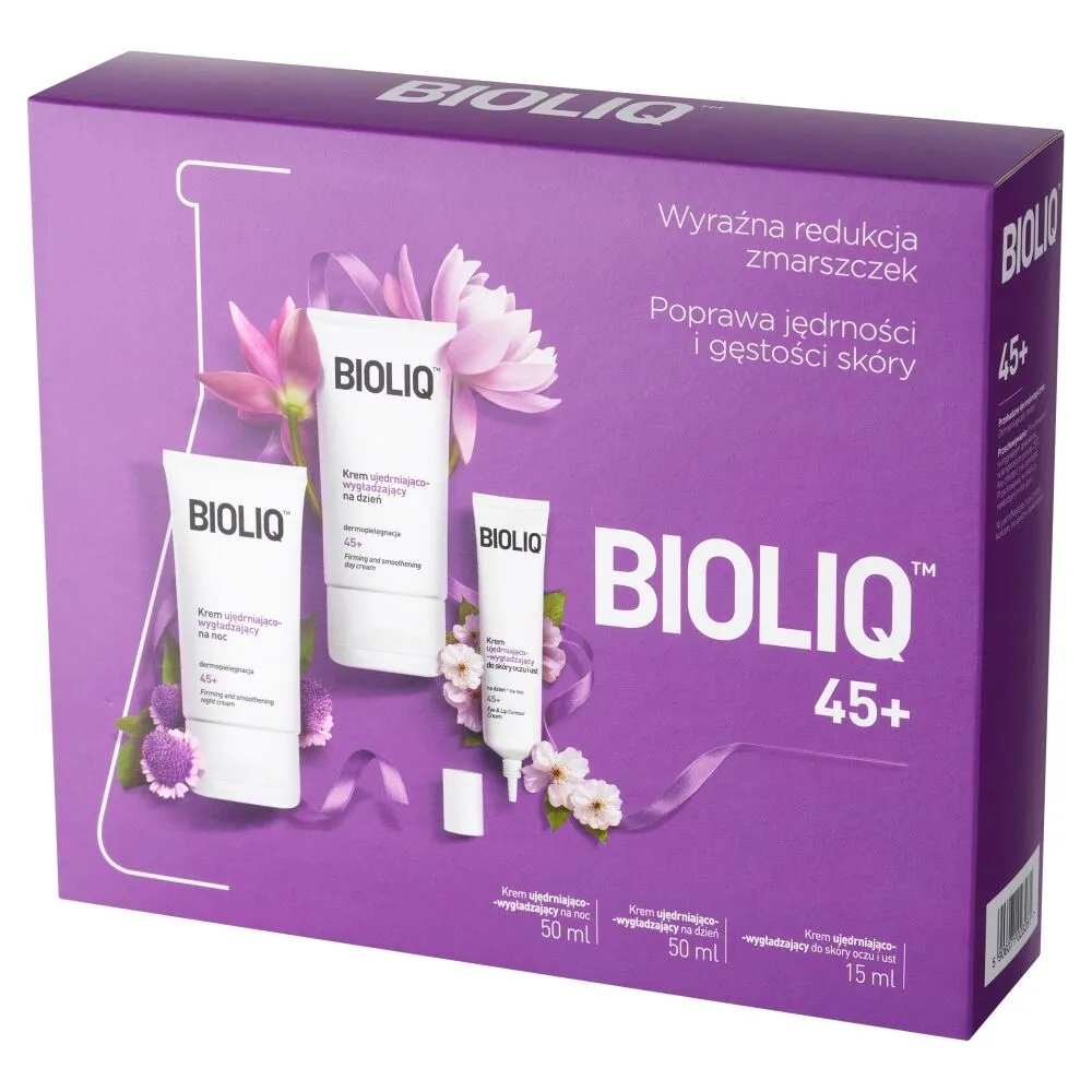 Σετ καλλυντικών Bioliq 45+ Κρέμα ημέρας + Κρέμα νύχτας + Κρέμα ματιών και χειλιών
