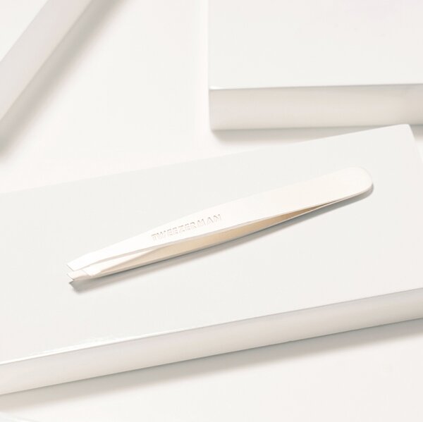 Tweezerman Slant Tweezer - Schräge Pinzette, Platinum Silver Pinzette