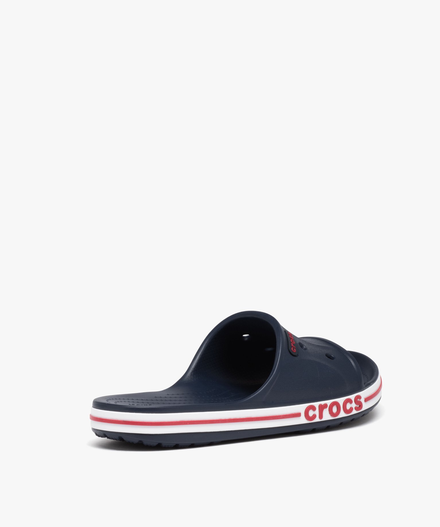 Mules de piscine homme à bandeau uni perforé - Crocs marine | GEMO