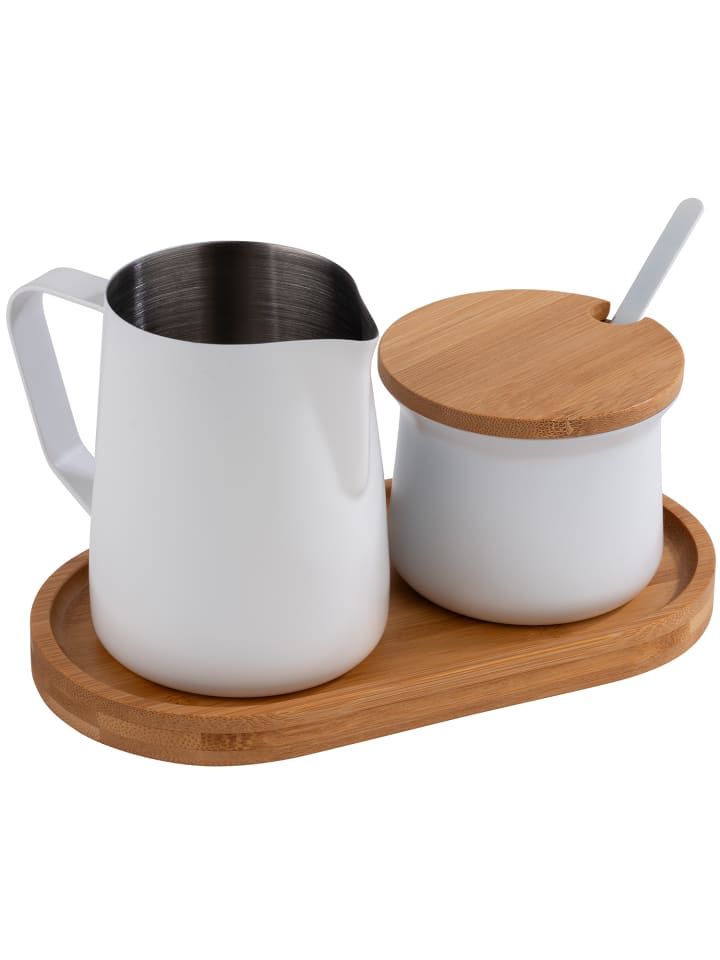 APS Milch- und Zuckerset in weiß, L: 19 cm, B: 10 cm, H: 10 cm, Ø 8 cm günstig kaufen onesize