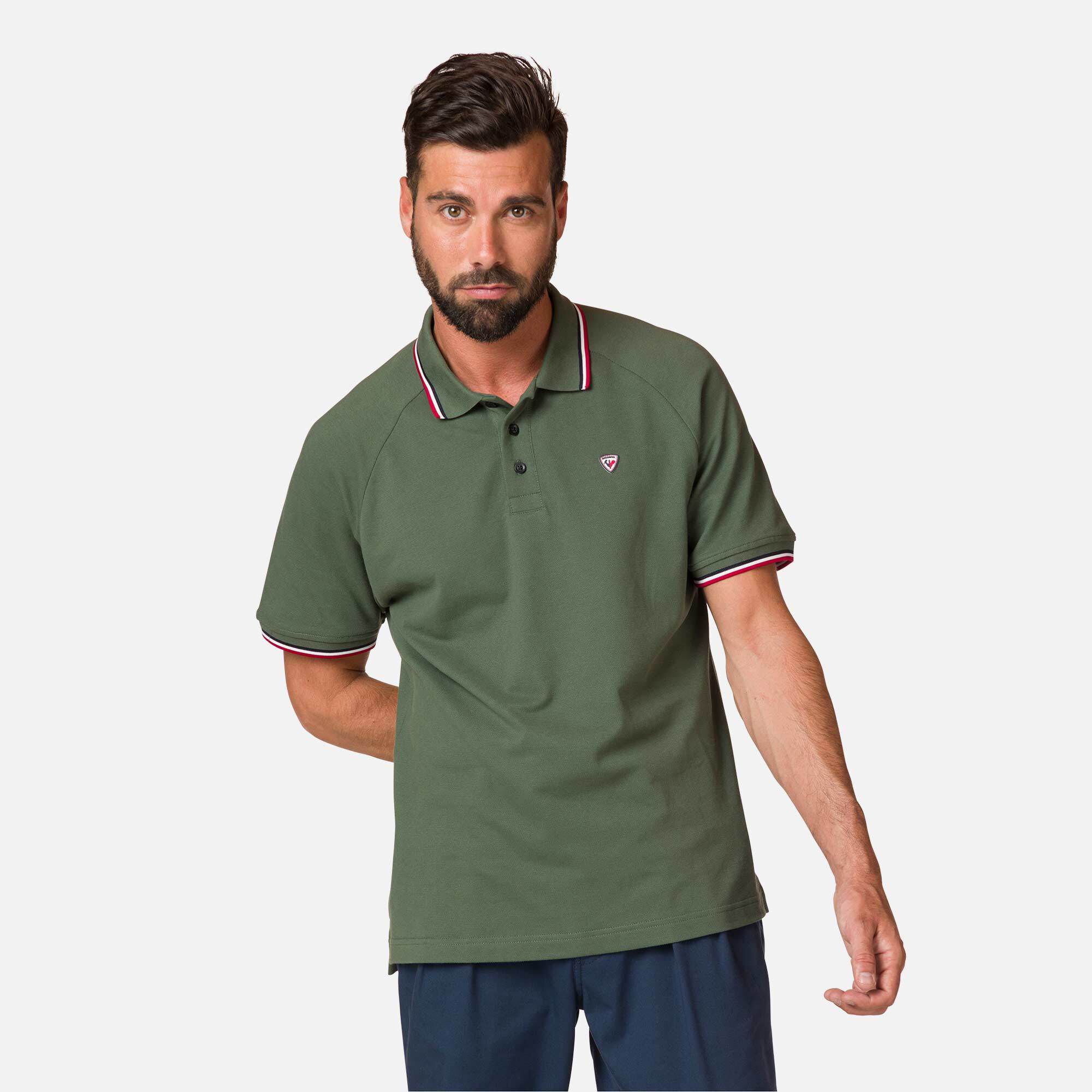Polo logo à manches raglan homme