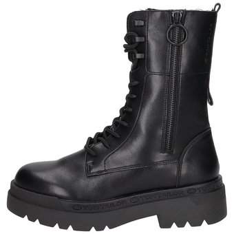 Tom Tailor Schnürstiefel in schwarz