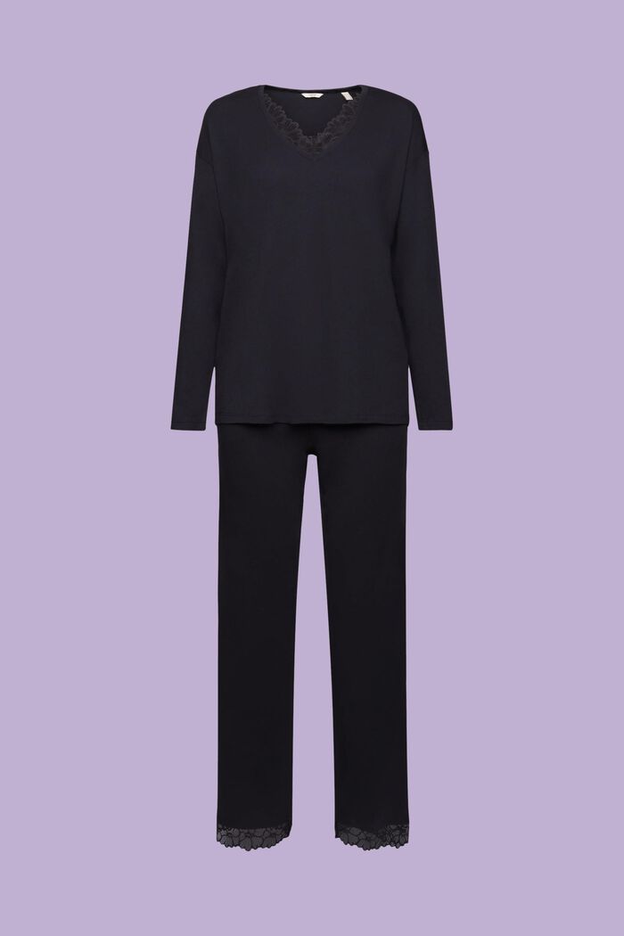 Pyjama mit Spitzendetails