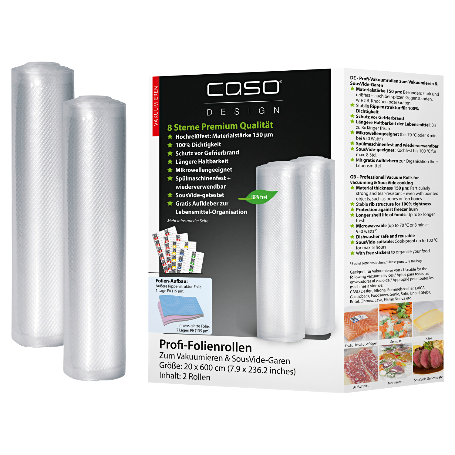 Caso Design Profi - Folienrollen (20 x 600 cm)