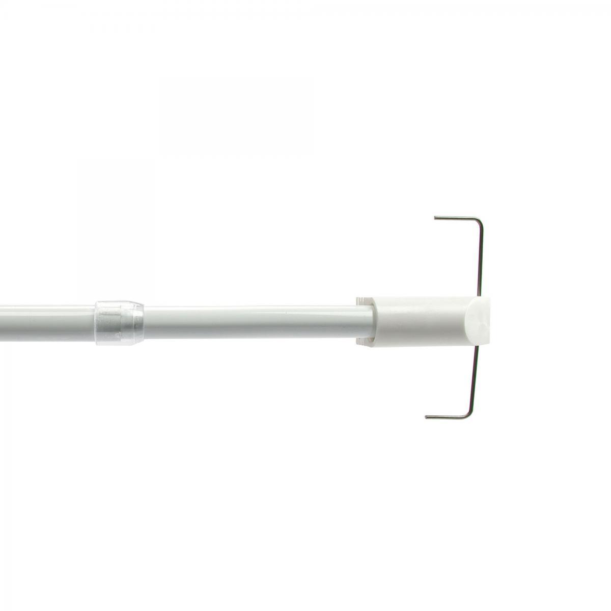 Bella Casa Cafehausstange, Gardinenstange, Scheibenstange ø 12 mm, 135 cm bis 225 cm ausziehbar, weiß