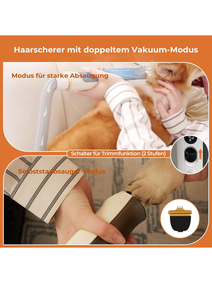 COFI 1453 Hundeschermaschine Tierhaar Staubsauger in Gelb günstig kaufen onesize