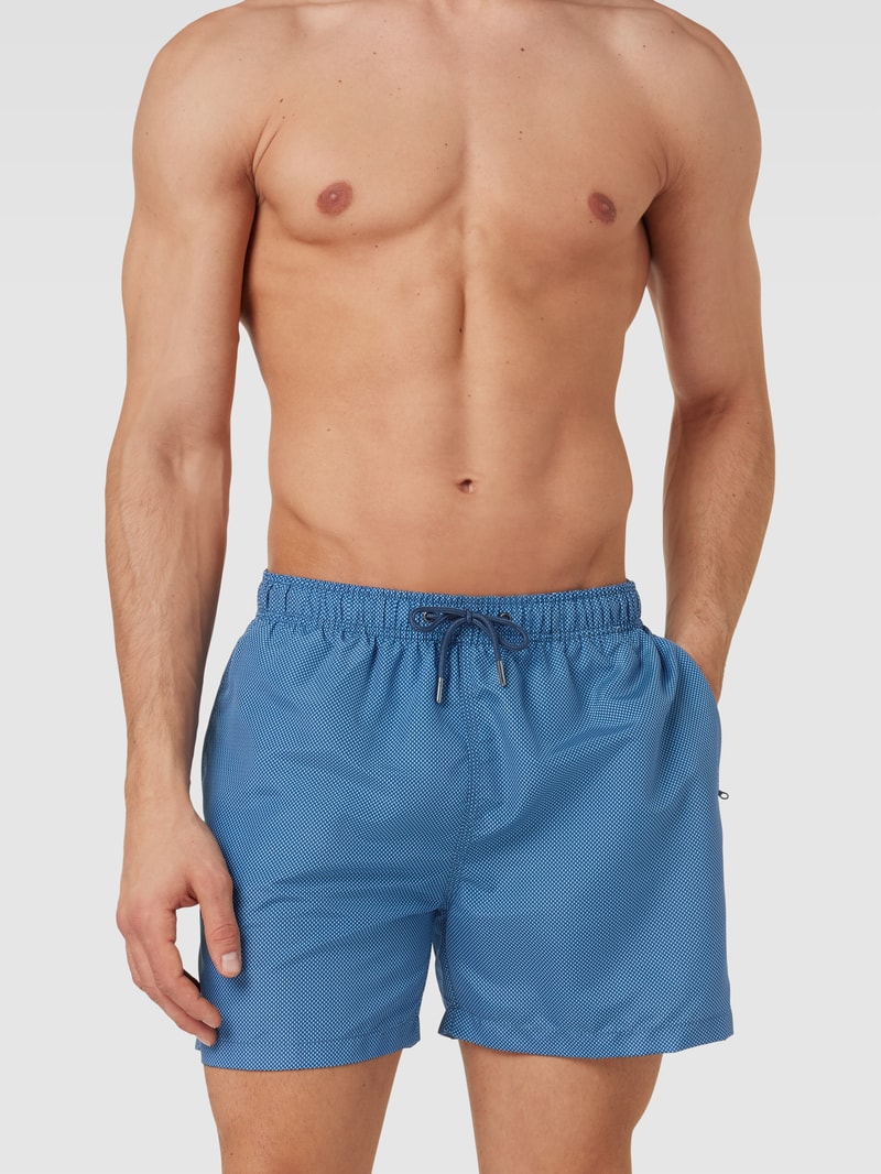 Badehose mit Allover-Muster in blau