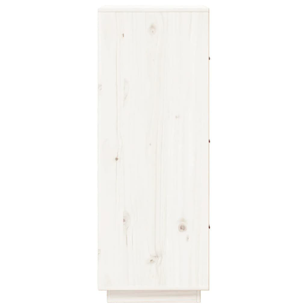 vidaXL Sideboard Highboard Weiß 34x40x108,5 cm Massivholz Kiefer (1 St)