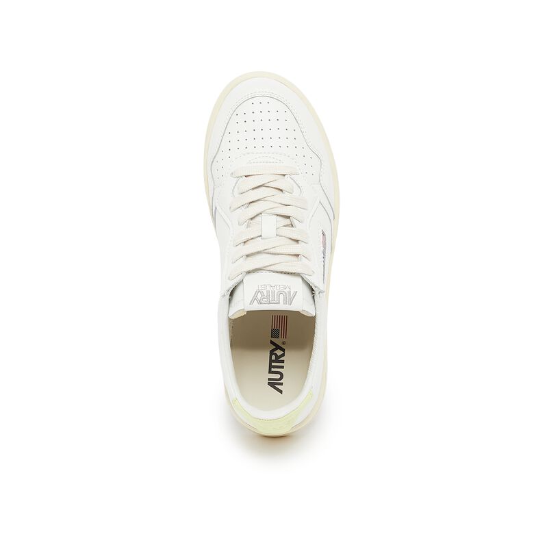 Autry Wmns Medalist Low leat/leat wht/lime yl