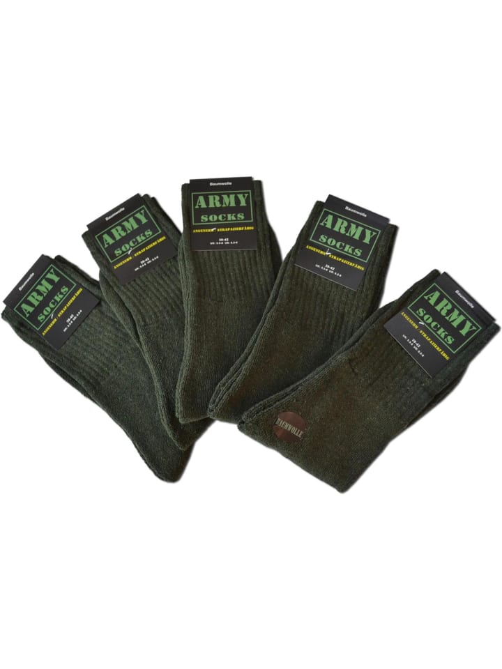 normani 10 Paar Outdoor-Socken ARMY in Oliv günstig kaufen