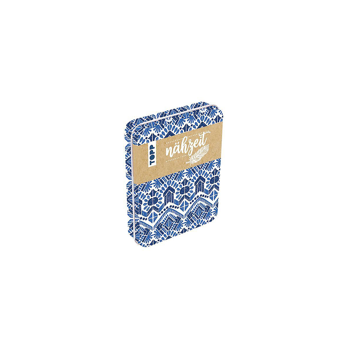 Nähzeit Reise-Nähset mit Metalldose Blau/Weiß
