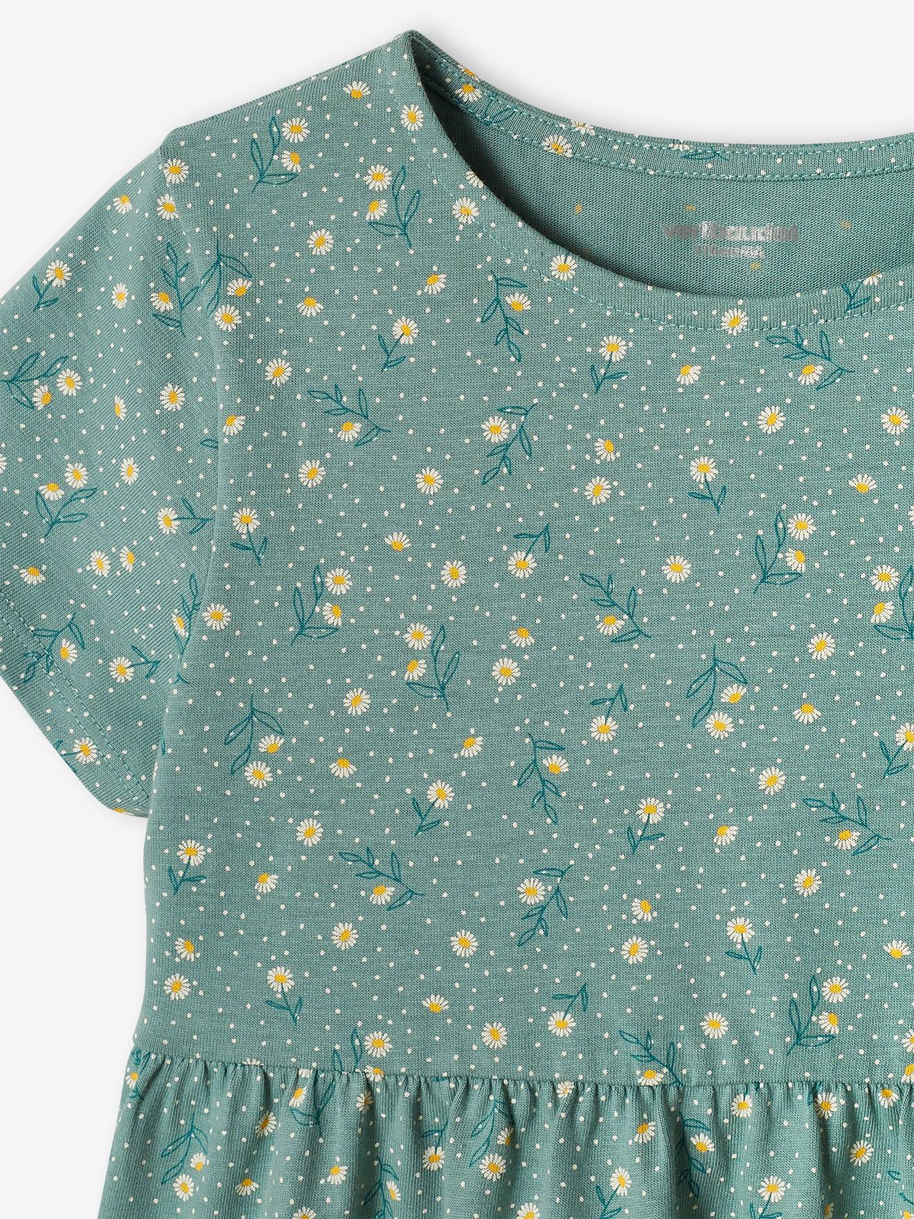 Ensemble robe et cardigan fille vert émeraude