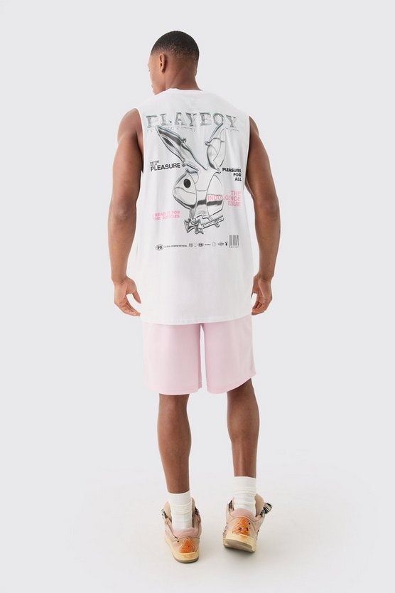 Oversize Tanktop mit Playboy-Print