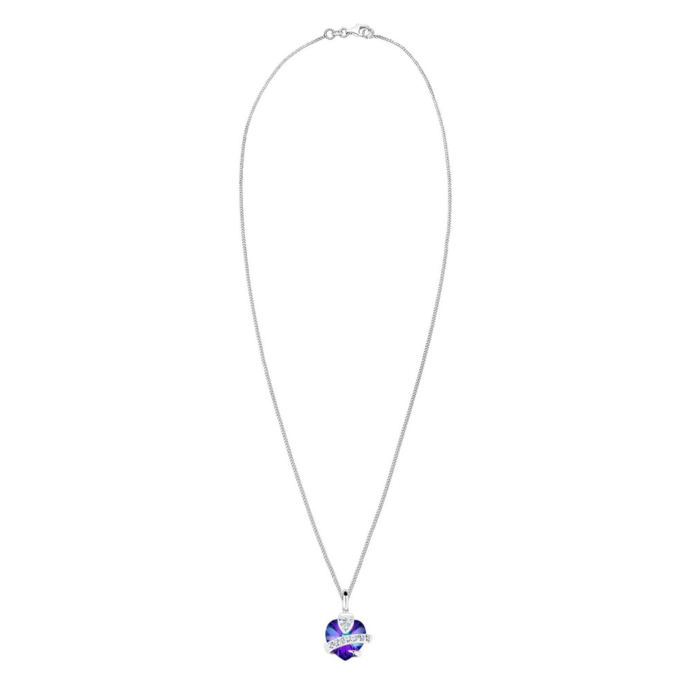 Elli Elli Collier Femme Pendentif Coeur Glamour avec Cristal  en Argent Sterling 925 collier