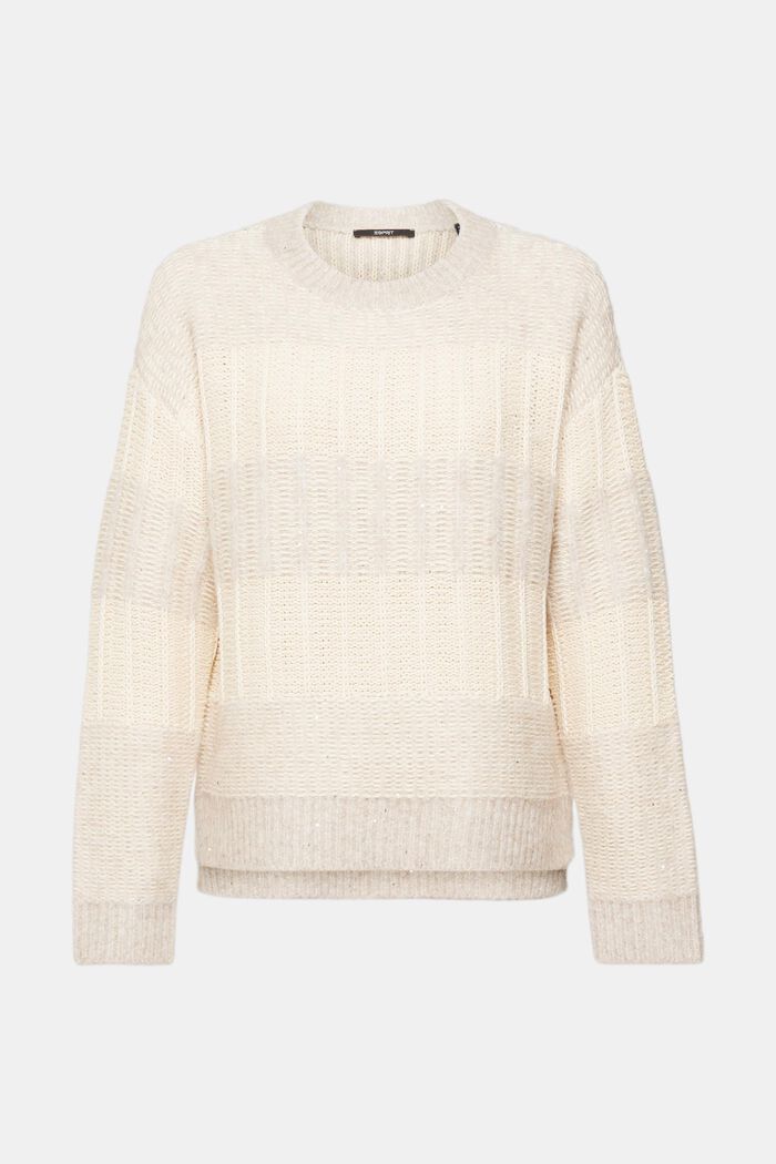 Strukturierter Pullover mit Pailletten