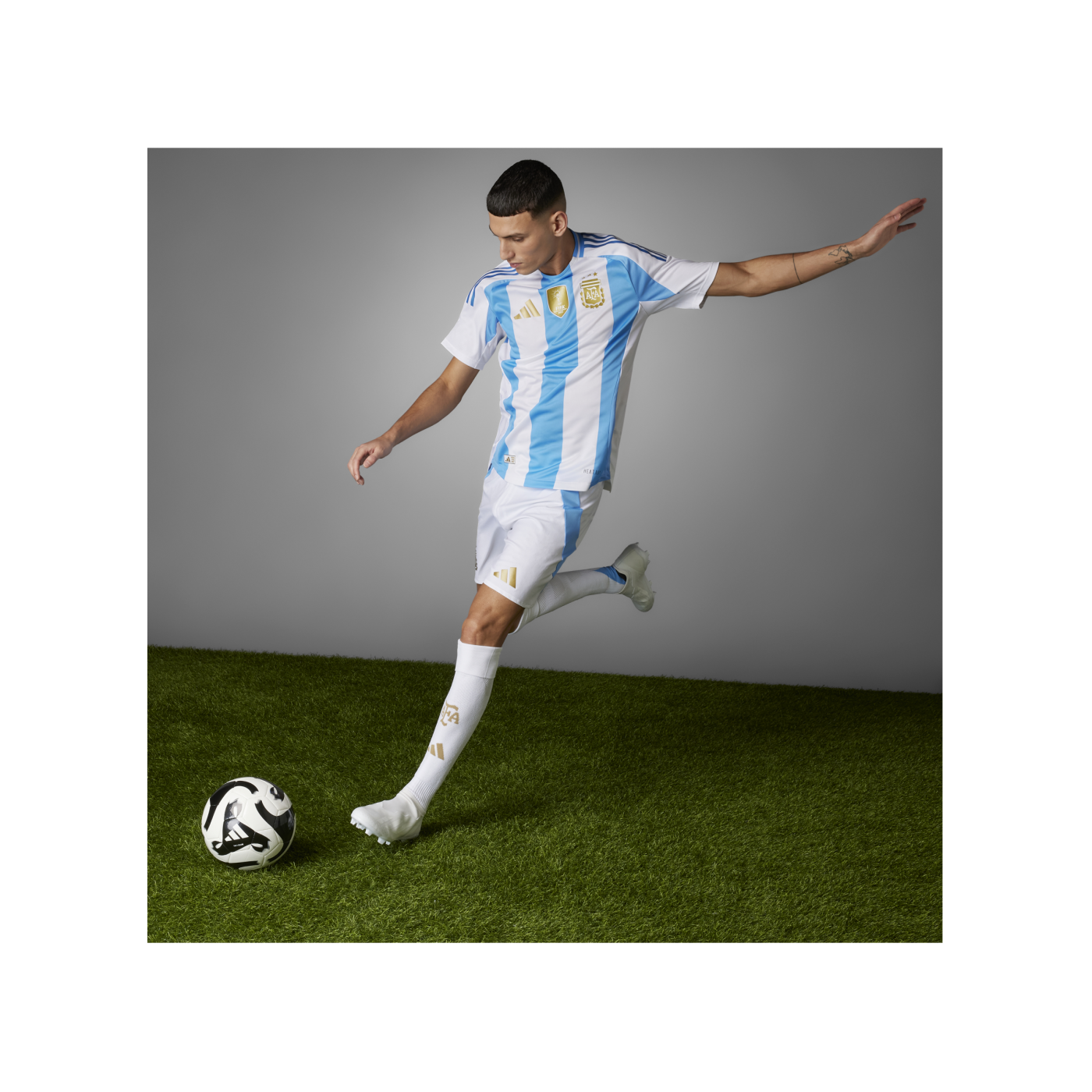 adidas Argentinien Auth. Trikot Home Copa America 2024 Weiss