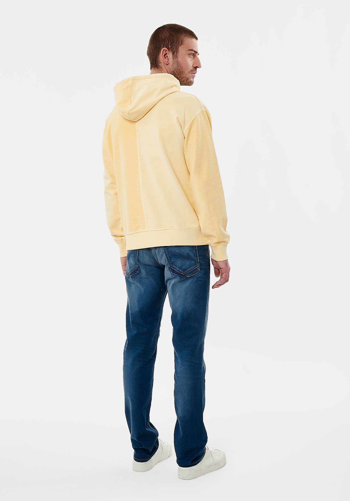 CAZZI  Sweat jaune Homme en 100% coton