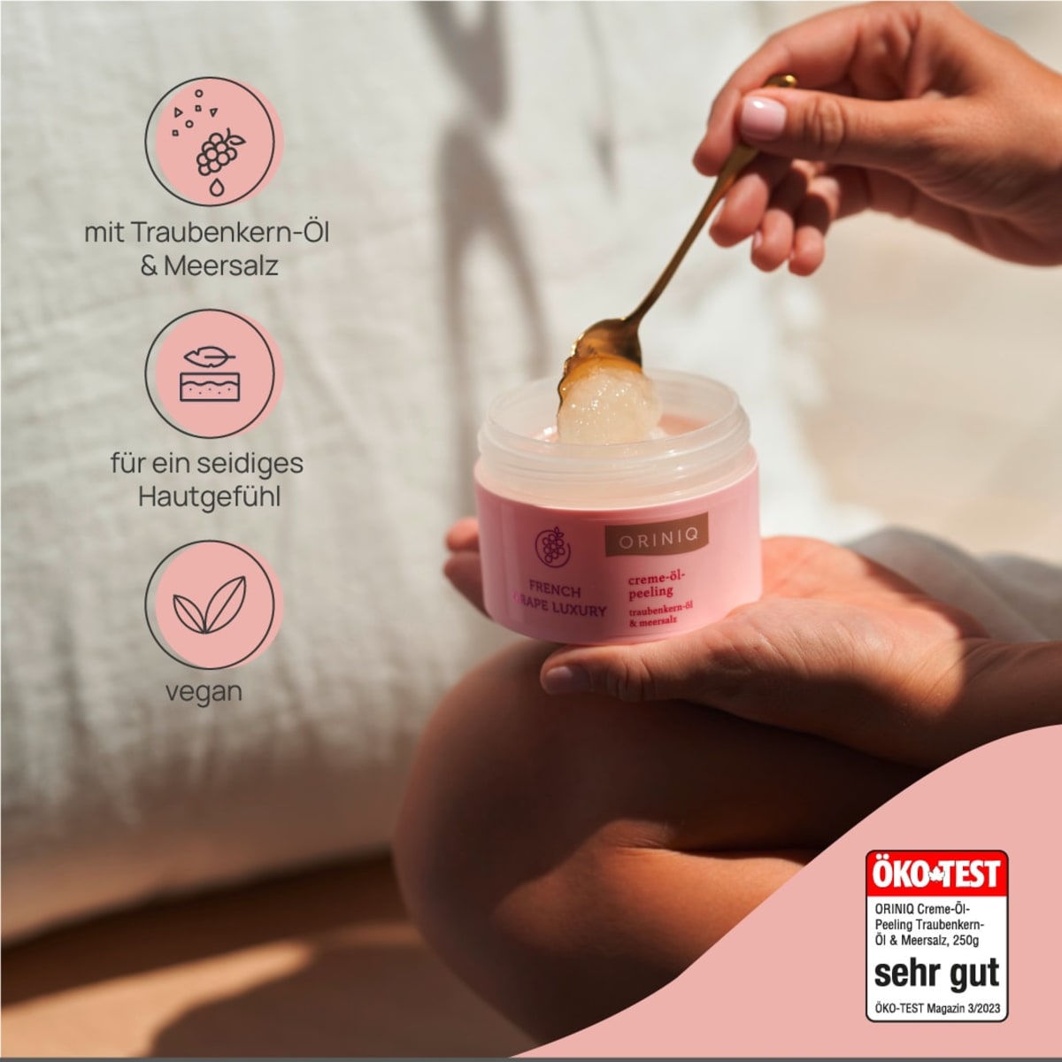 Körperpeeling Creme-Öl-Peeling French Grape Luxury, 250 g