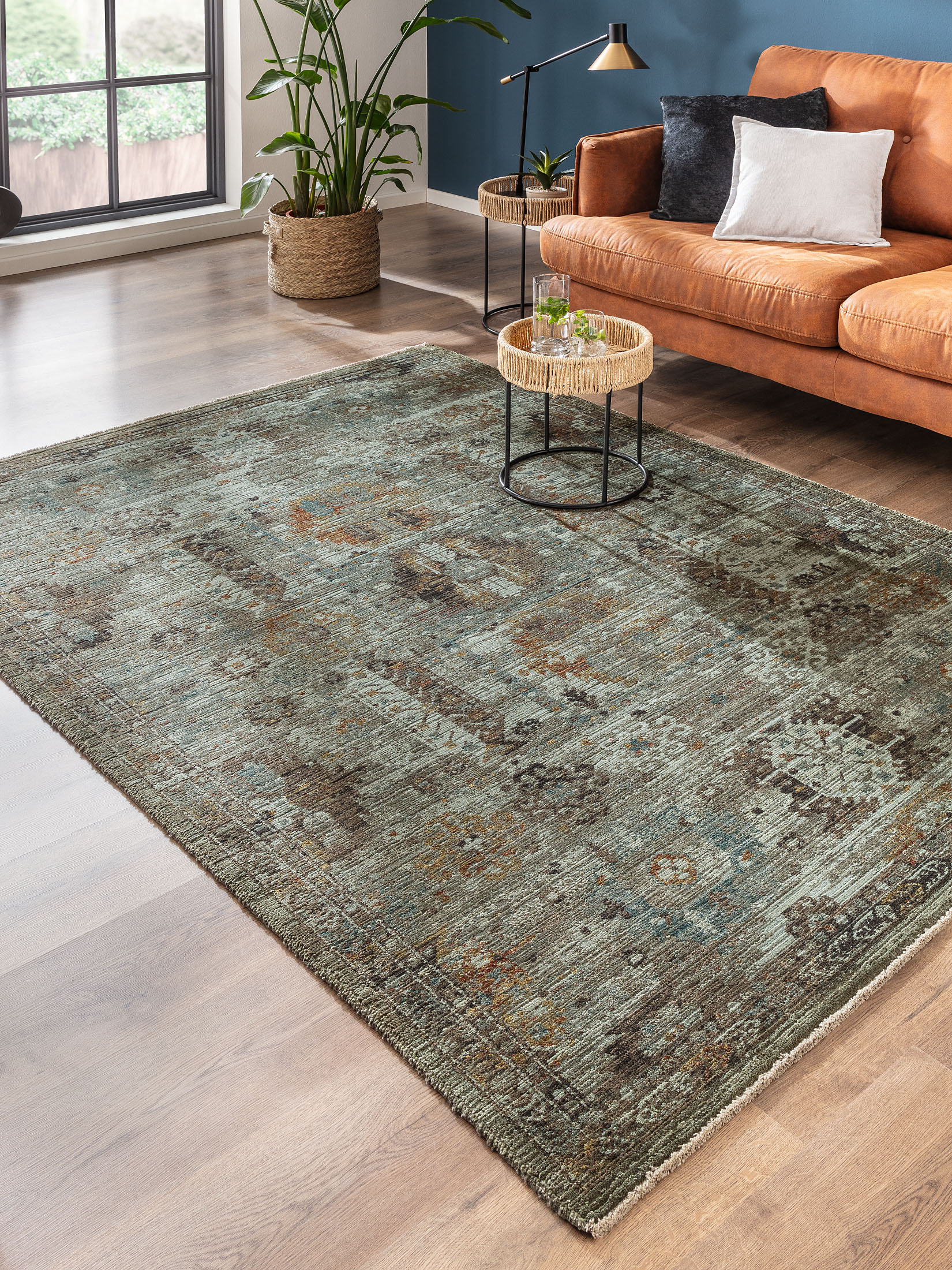 Saldala Vintage-Teppich, Dark-Green
