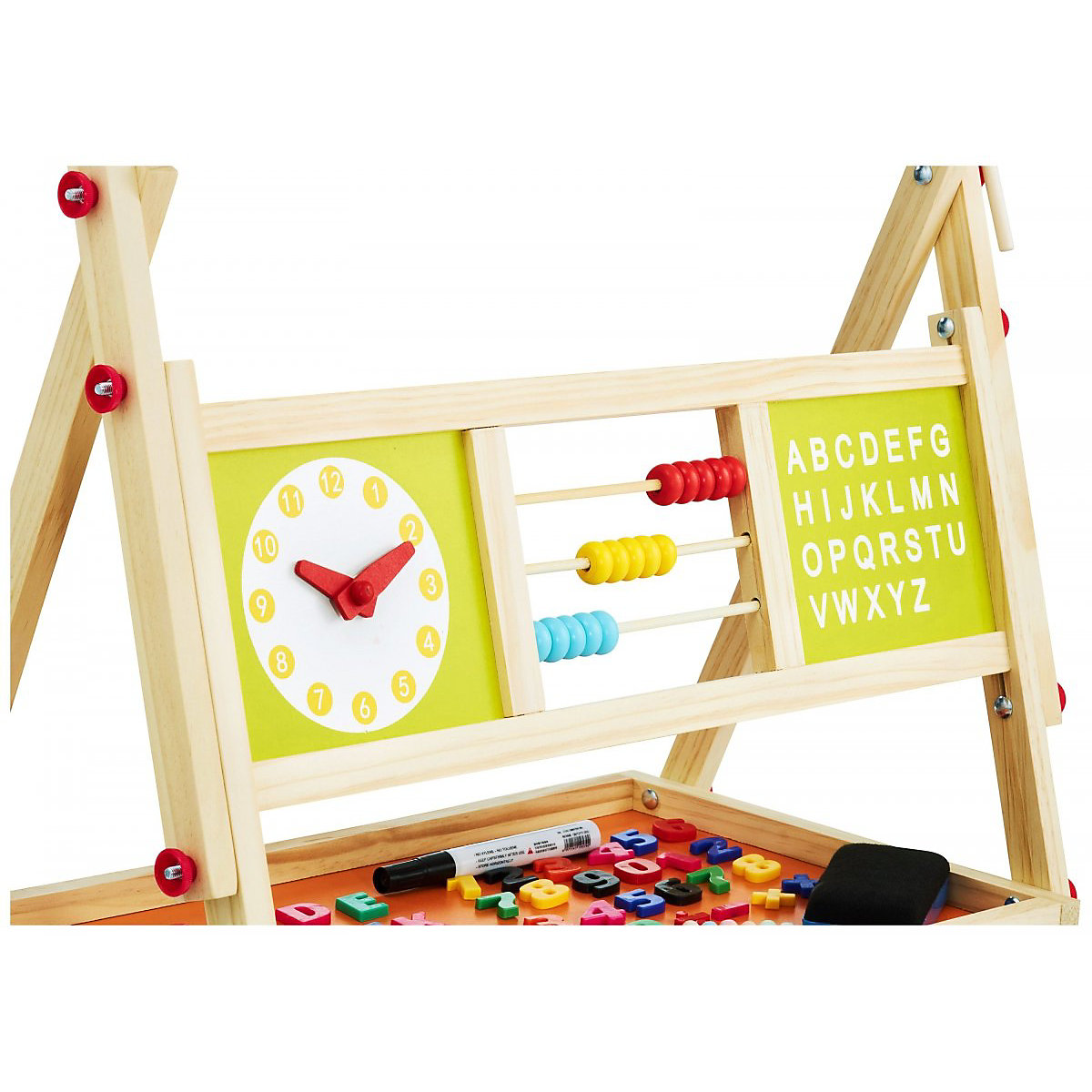 Whiteboard und Kreidetafel mit Buchstaben, Kreide abwischbar