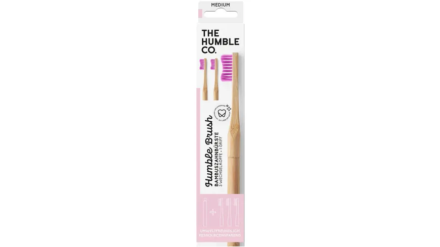 Humble Brush Bambuszahnbürste mit 2 Wechselköpfen Medium