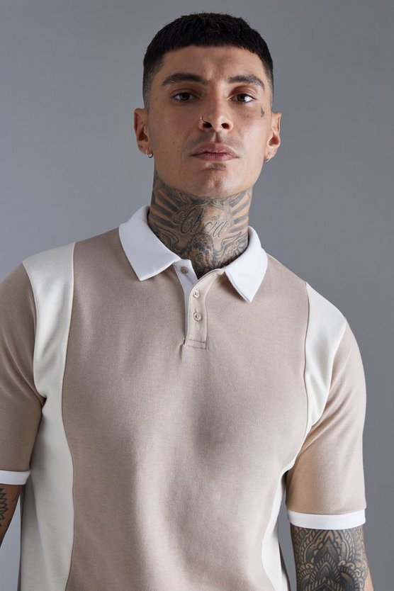 Tall Slim-Fit Colorblock Poloshirt