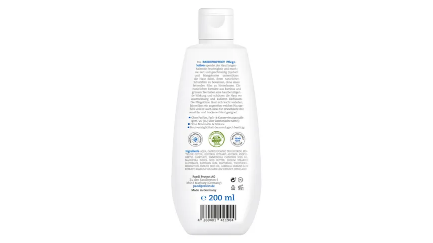 PAEDIPROTECT Pflegelotion 200 ml