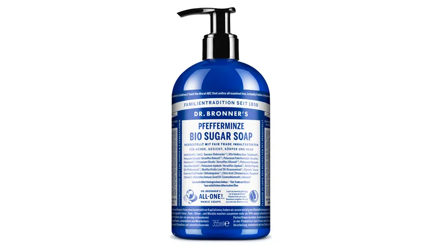 DR. BRONNER'S Shikakai Hand- & Körperseife - Pfefferminze 355 ml