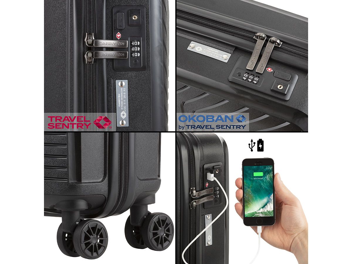 CarryOn Transport 55 cm Handgepäckkoffer mit USB