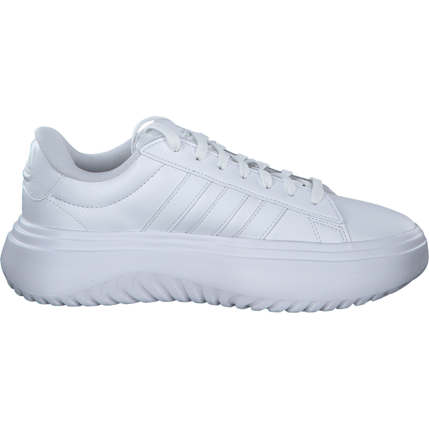 Adidas Grand Court Platform Suede, Schnürschuhe, Damen, Weiß